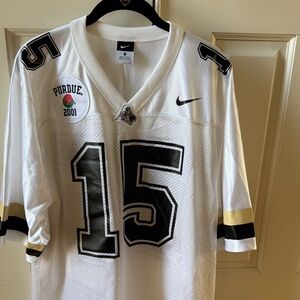Purdue Rose Bowl jersey 2001 Nike White Jersey with Black and Gold Accents